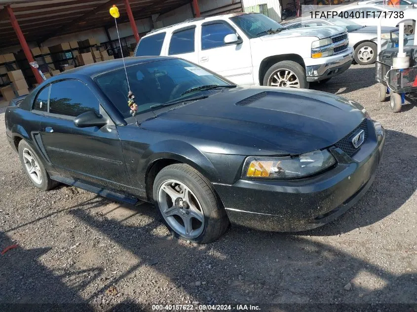 2001 Ford Mustang VIN: 1FAFP40401F171738 Lot: 40157622