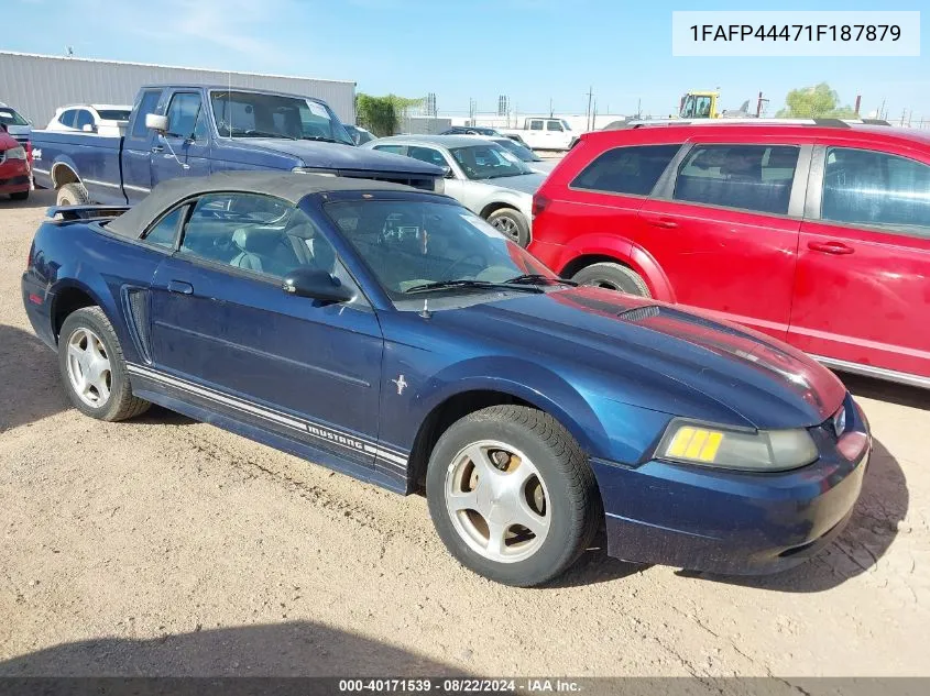 2001 Ford Mustang VIN: 1FAFP44471F187879 Lot: 40171539