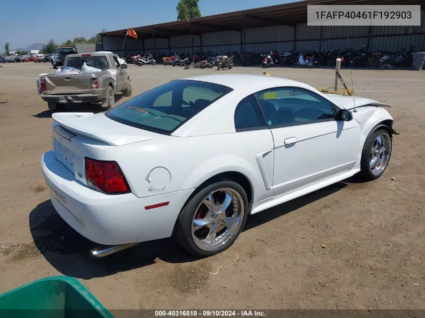 2001 Ford Mustang VIN: 1FAFP40461F192903 Lot: 40316518