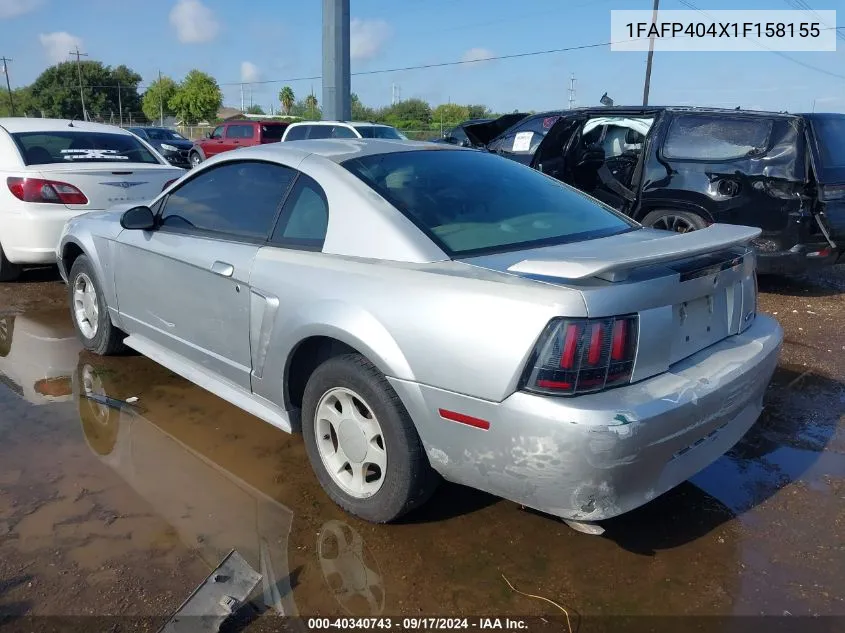 1FAFP404X1F158155 2001 Ford Mustang