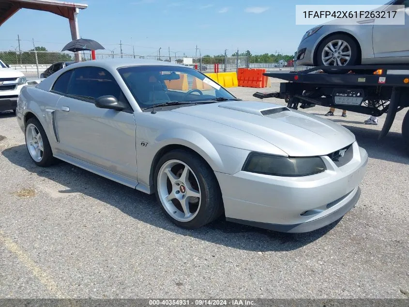 2001 Ford Mustang Gt VIN: 1FAFP42X61F263217 Lot: 40354931