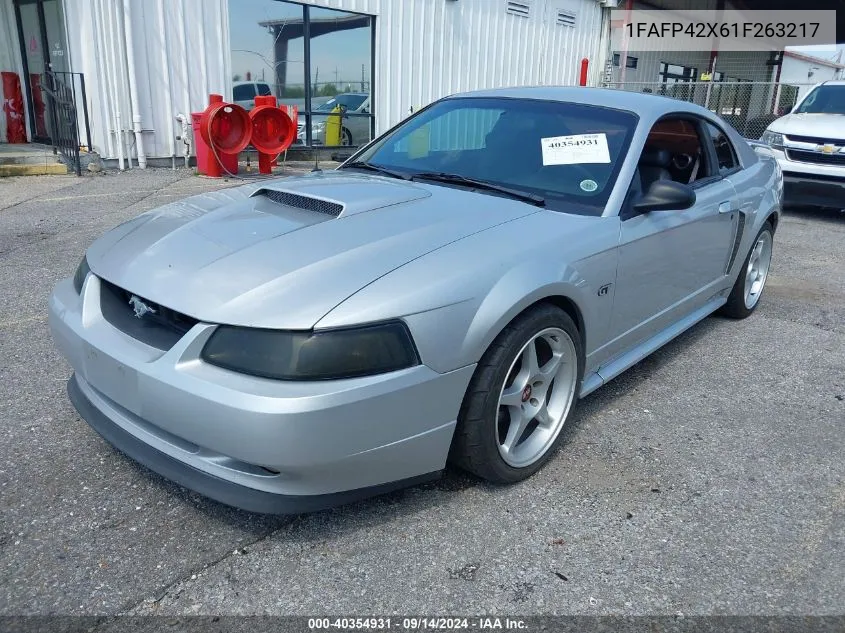 1FAFP42X61F263217 2001 Ford Mustang Gt