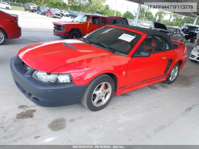 2001 Ford Mustang VIN: 1FAFP44471F113779 Lot: 40361518