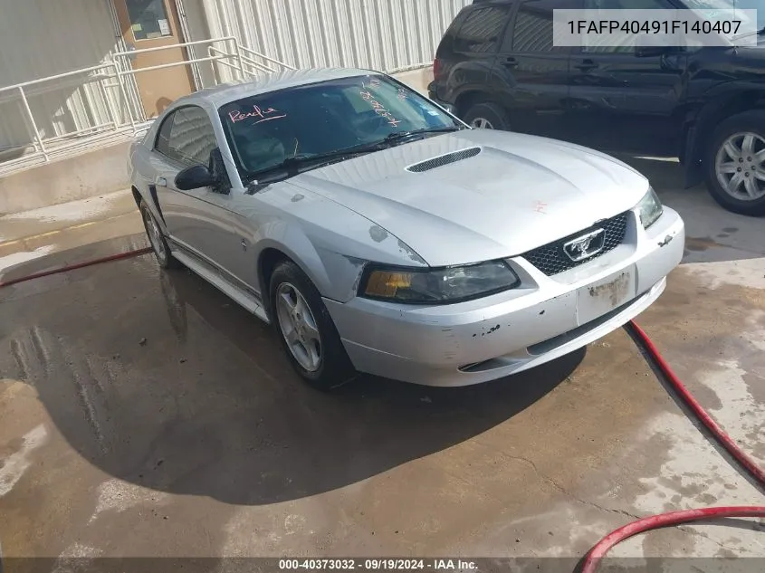 2001 Ford Mustang VIN: 1FAFP40491F140407 Lot: 40373032