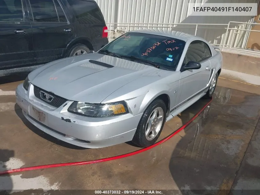 2001 Ford Mustang VIN: 1FAFP40491F140407 Lot: 40373032