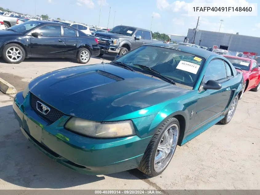 2001 Ford Mustang VIN: 1FAFP40491F148460 Lot: 40399314