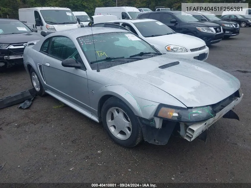 2001 Ford Mustang VIN: 1FAFP40451F256381 Lot: 40410801