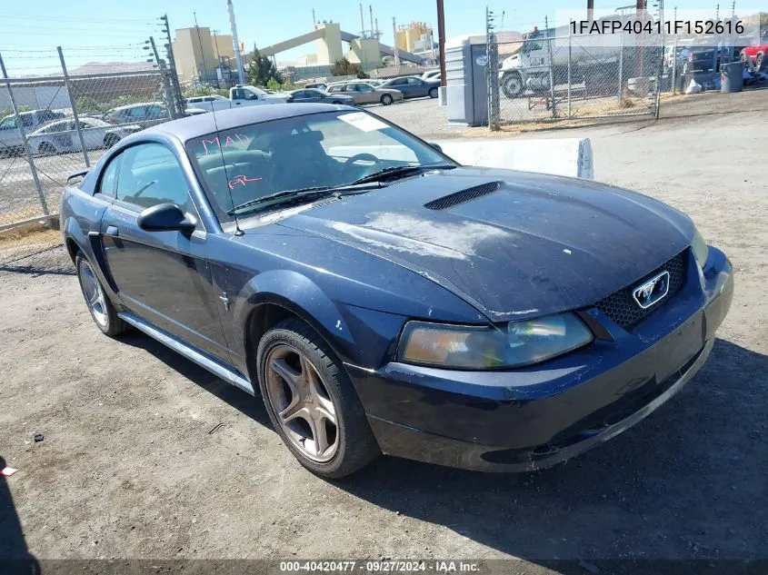 2001 Ford Mustang VIN: 1FAFP40411F152616 Lot: 40420477