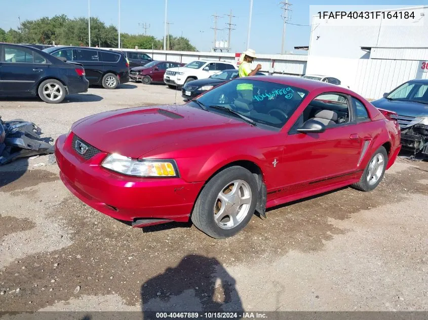 2001 Ford Mustang VIN: 1FAFP40431F164184 Lot: 40467889