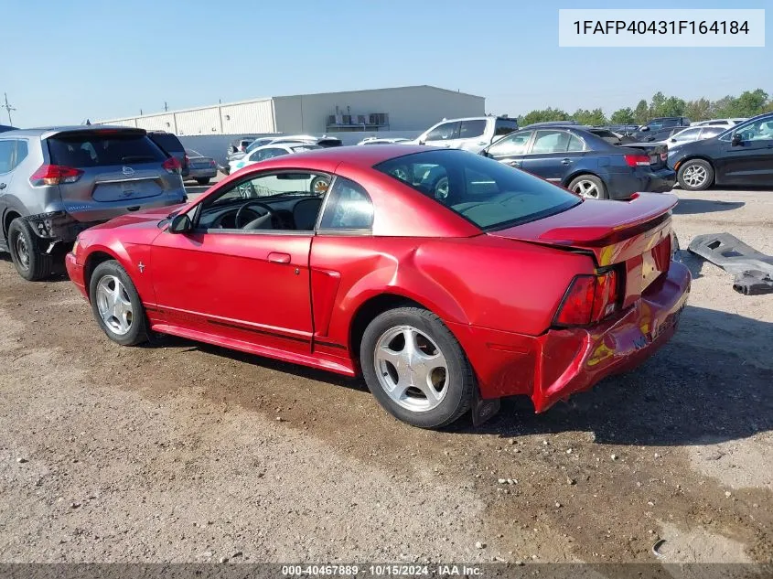 2001 Ford Mustang VIN: 1FAFP40431F164184 Lot: 40467889