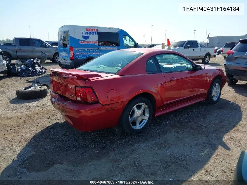 2001 Ford Mustang VIN: 1FAFP40431F164184 Lot: 40467889