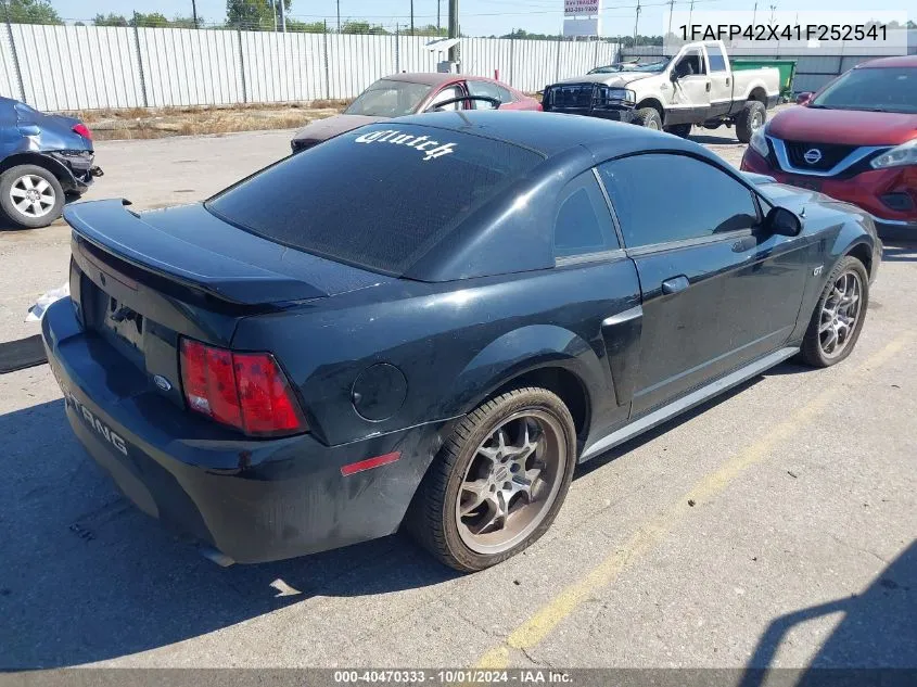 2001 Ford Mustang Gt VIN: 1FAFP42X41F252541 Lot: 40470333