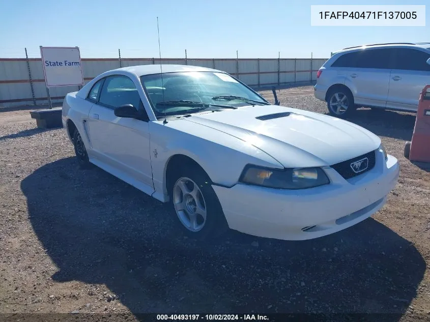 2001 Ford Mustang VIN: 1FAFP40471F137005 Lot: 40493197