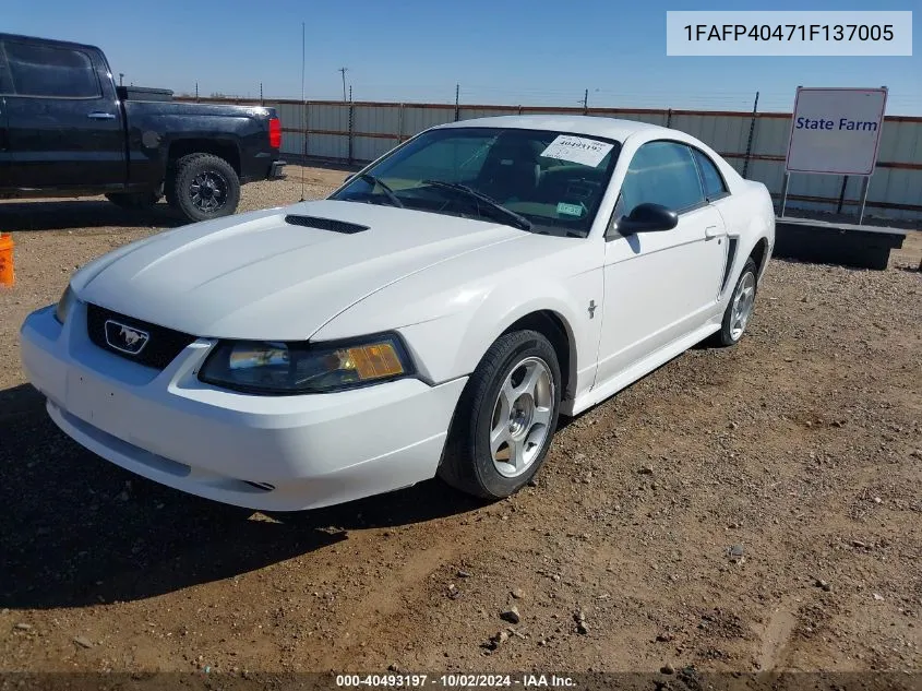 2001 Ford Mustang VIN: 1FAFP40471F137005 Lot: 40493197