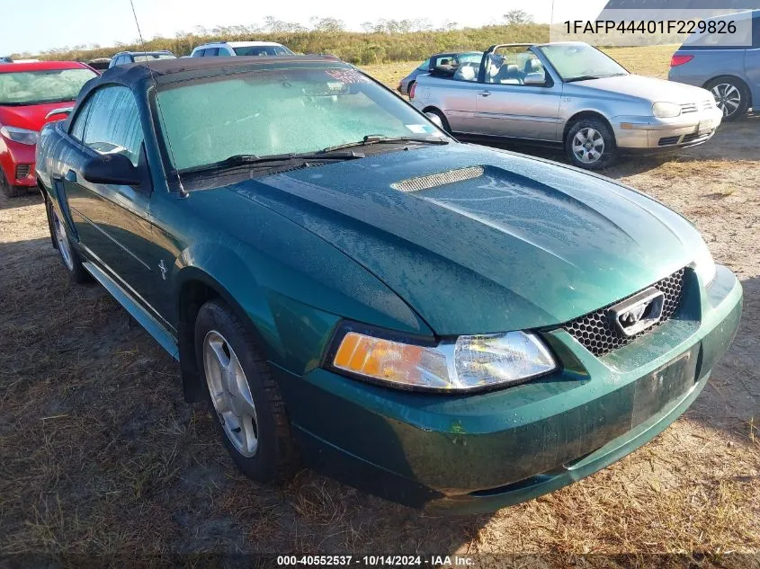 2001 Ford Mustang VIN: 1FAFP44401F229826 Lot: 40552537