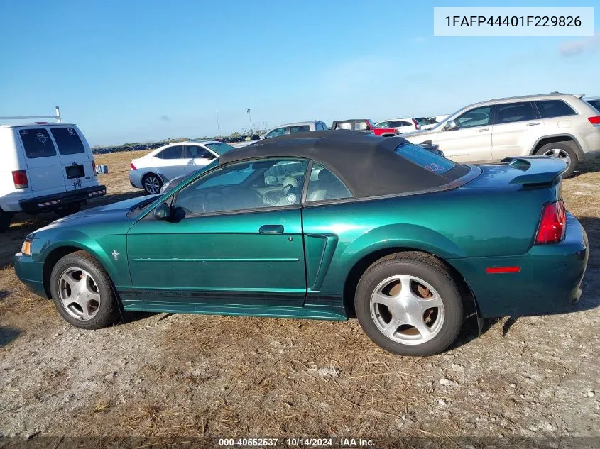 2001 Ford Mustang VIN: 1FAFP44401F229826 Lot: 40552537