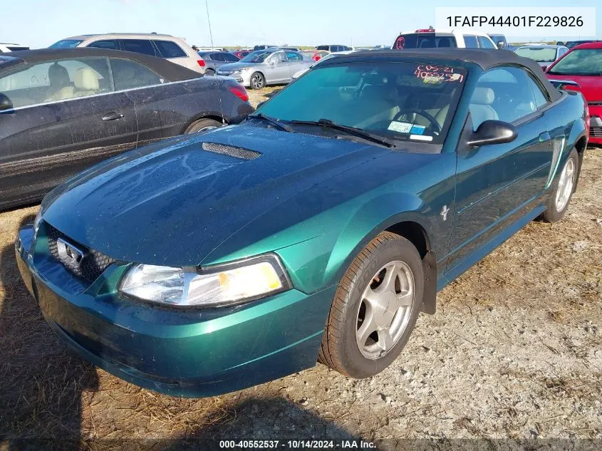 2001 Ford Mustang VIN: 1FAFP44401F229826 Lot: 40552537