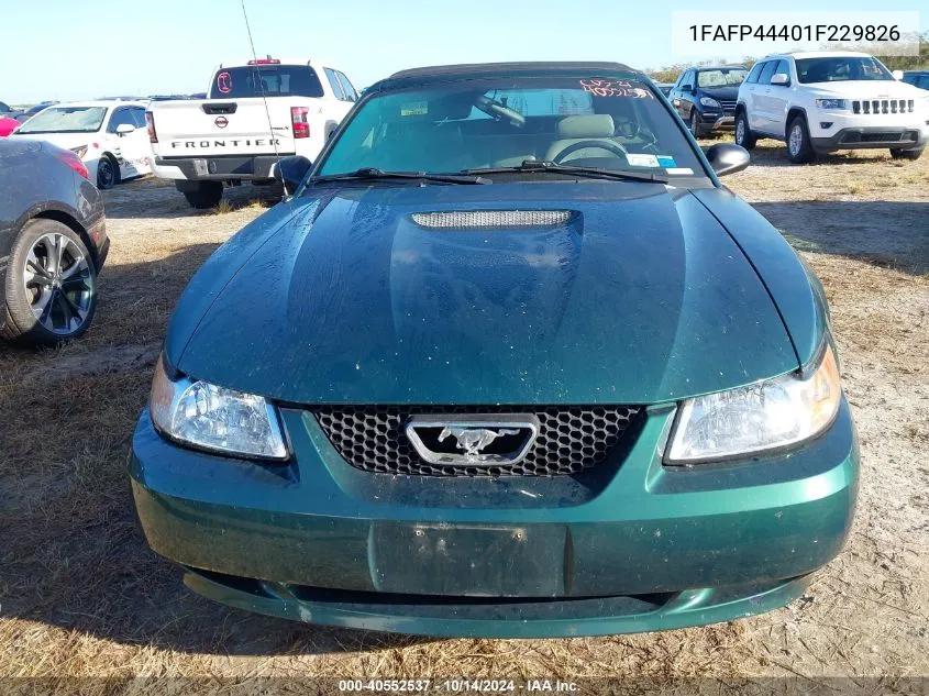 2001 Ford Mustang VIN: 1FAFP44401F229826 Lot: 40552537