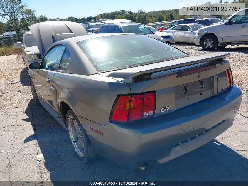 2001 Ford Mustang Gt VIN: 1FAFP42XX1F237767 Lot: 40578453