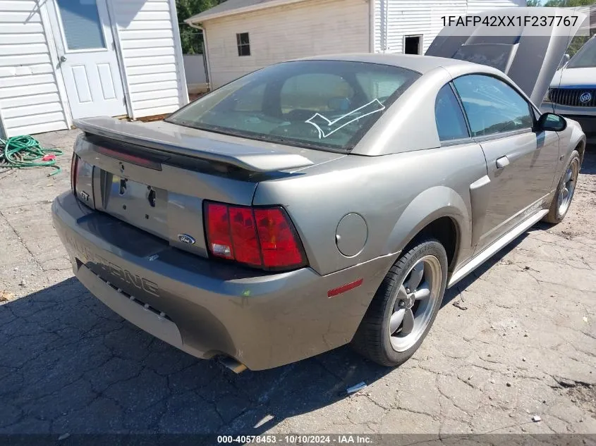 2001 Ford Mustang Gt VIN: 1FAFP42XX1F237767 Lot: 40578453