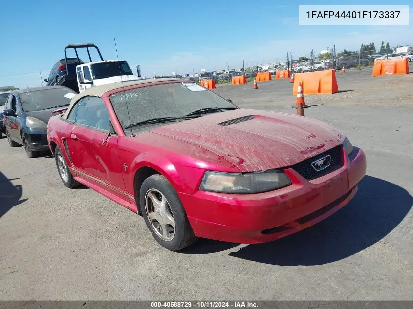 2001 Ford Mustang VIN: 1FAFP44401F173337 Lot: 40588729