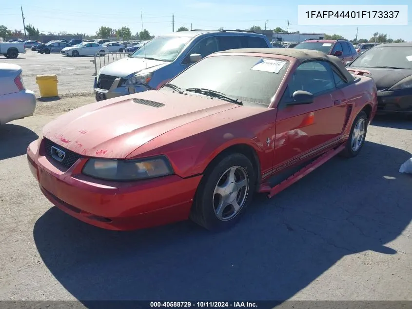 2001 Ford Mustang VIN: 1FAFP44401F173337 Lot: 40588729