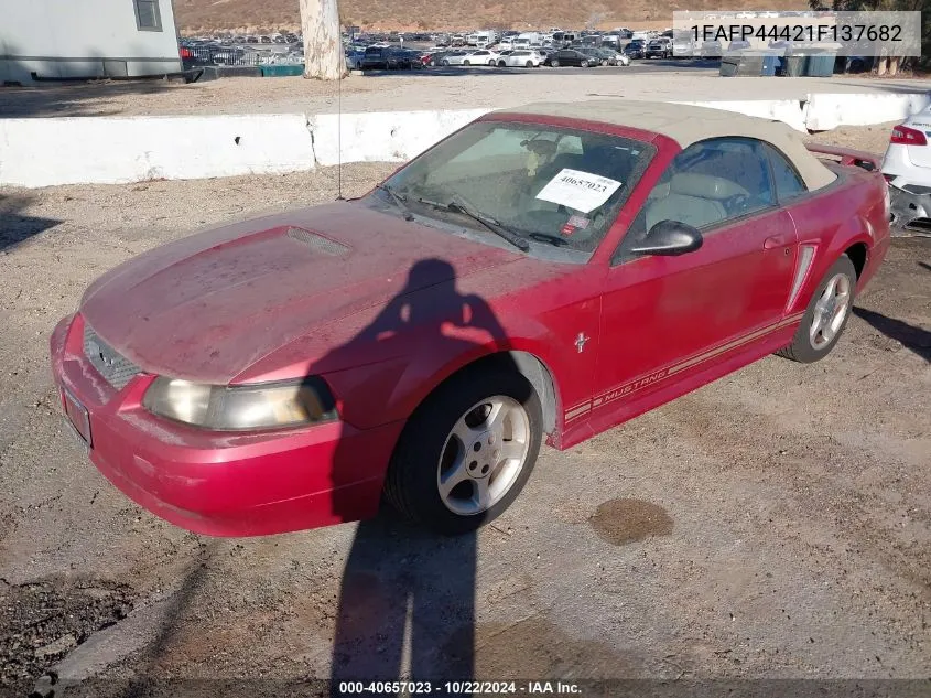 2001 Ford Mustang VIN: 1FAFP44421F137682 Lot: 40657023