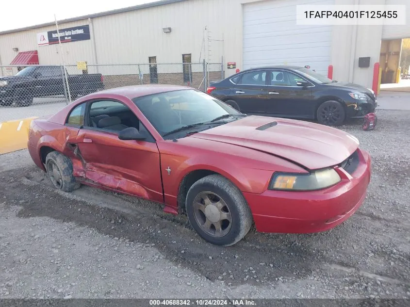 2001 Ford Mustang VIN: 1FAFP40401F125455 Lot: 40688342