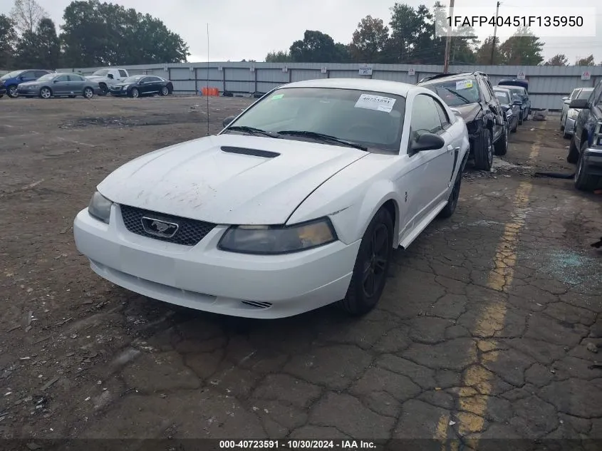 1FAFP40451F135950 2001 Ford Mustang