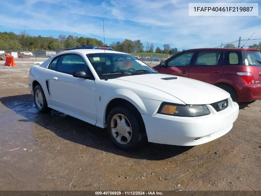 2001 Ford Mustang Standard/Deluxe/Premium VIN: 1FAFP40461F219887 Lot: 40756929