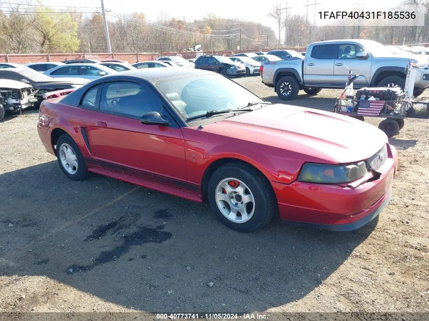 2001 Ford Mustang VIN: 1FAFP40431F185536 Lot: 40773741