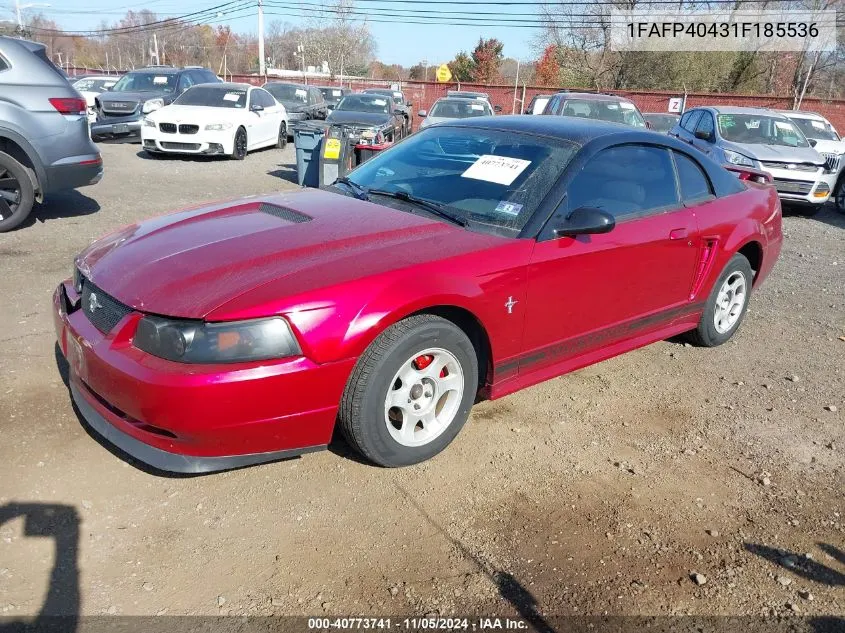 2001 Ford Mustang VIN: 1FAFP40431F185536 Lot: 40773741