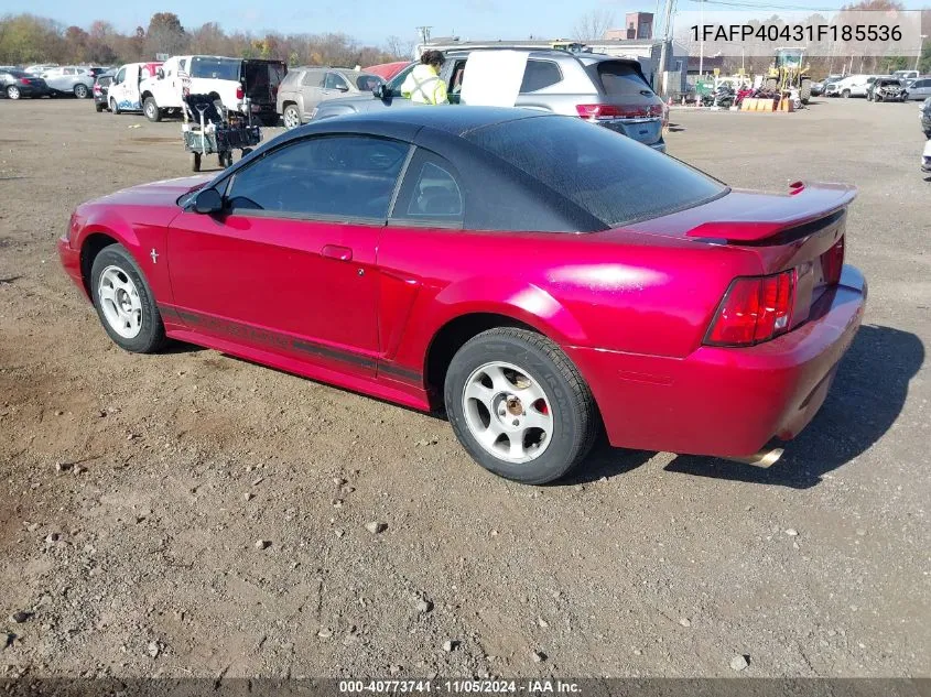 2001 Ford Mustang VIN: 1FAFP40431F185536 Lot: 40773741