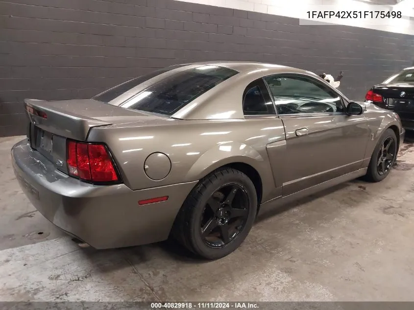 2001 Ford Mustang Gt/Gt Premium VIN: 1FAFP42X51F175498 Lot: 40829918