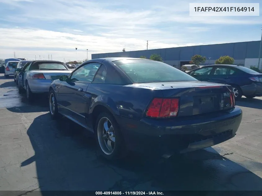 2001 Ford Mustang Gt VIN: 1FAFP42X41F164914 Lot: 40914805