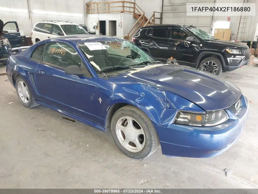 2002 Ford Mustang VIN: 1FAFP404X2F186880 Lot: 39879965