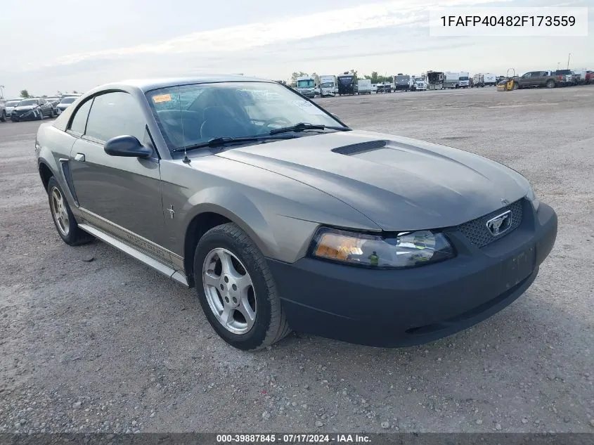 2002 Ford Mustang VIN: 1FAFP40482F173559 Lot: 39887845