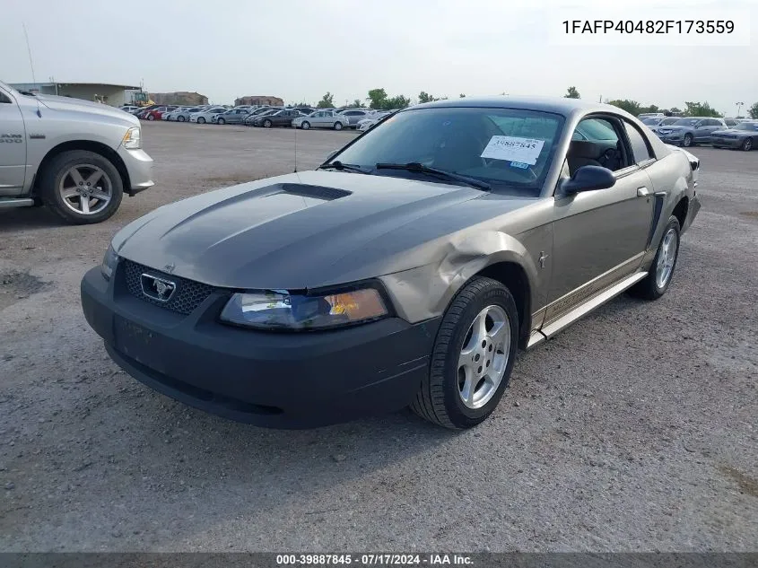 2002 Ford Mustang VIN: 1FAFP40482F173559 Lot: 39887845