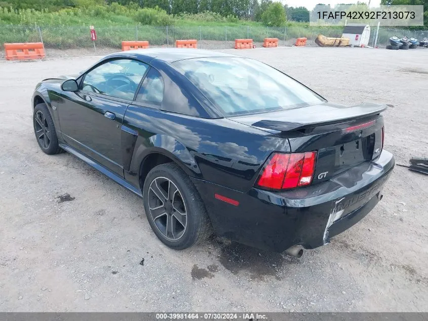 2002 Ford Mustang Gt VIN: 1FAFP42X92F213073 Lot: 39981464