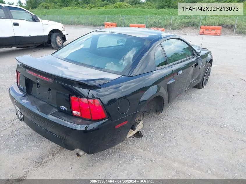 2002 Ford Mustang Gt VIN: 1FAFP42X92F213073 Lot: 39981464