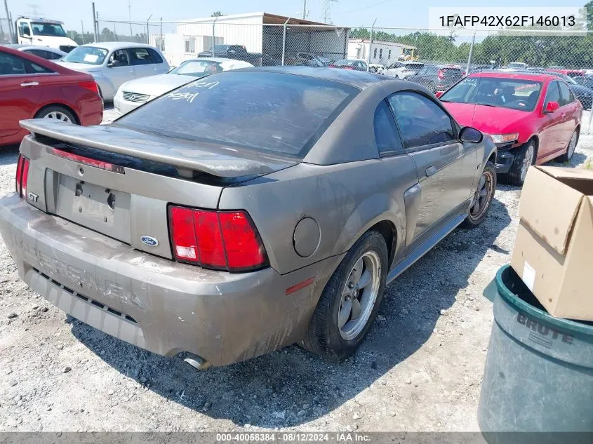 2002 Ford Mustang Gt VIN: 1FAFP42X62F146013 Lot: 40058384