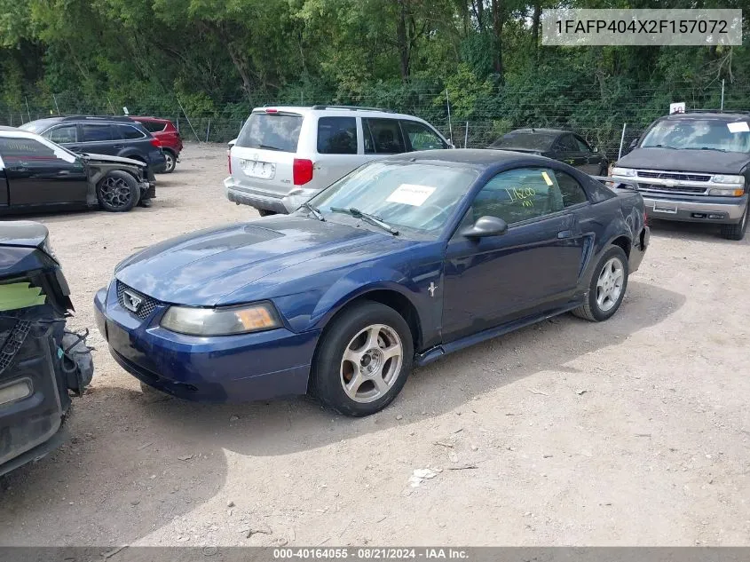 2002 Ford Mustang VIN: 1FAFP404X2F157072 Lot: 40164055