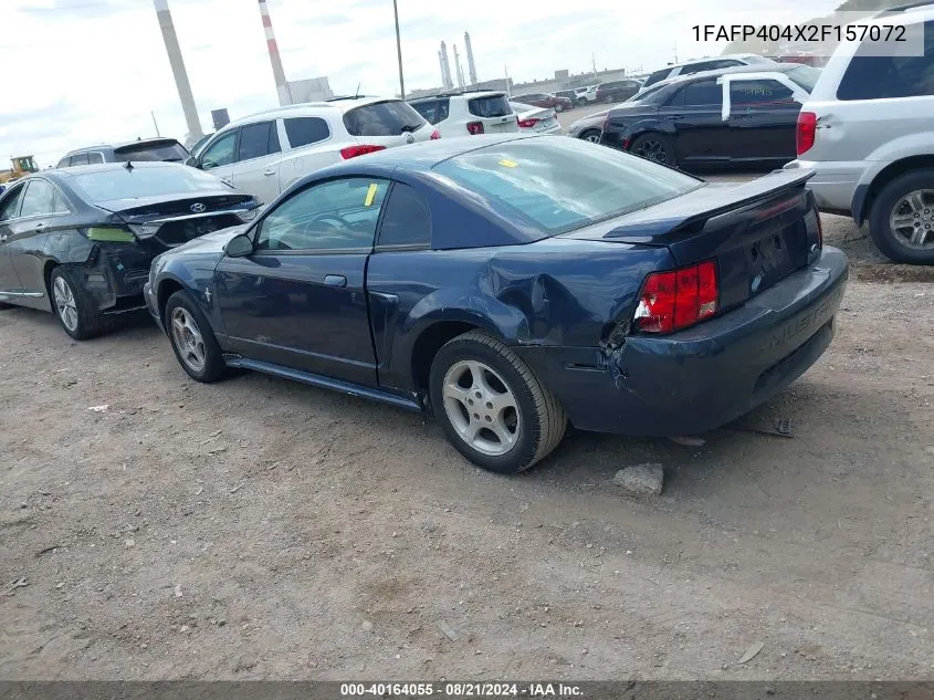 2002 Ford Mustang VIN: 1FAFP404X2F157072 Lot: 40164055