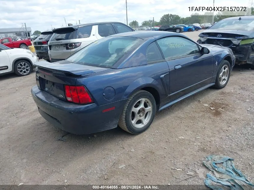 2002 Ford Mustang VIN: 1FAFP404X2F157072 Lot: 40164055