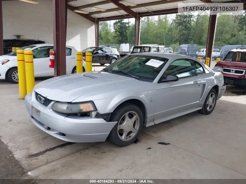 2002 Ford Mustang VIN: 1FAFP40492F106307 Lot: 40164293