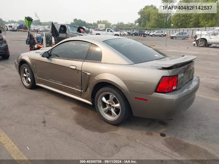 2002 Ford Mustang VIN: 1FAFP40482F142537 Lot: 40300708