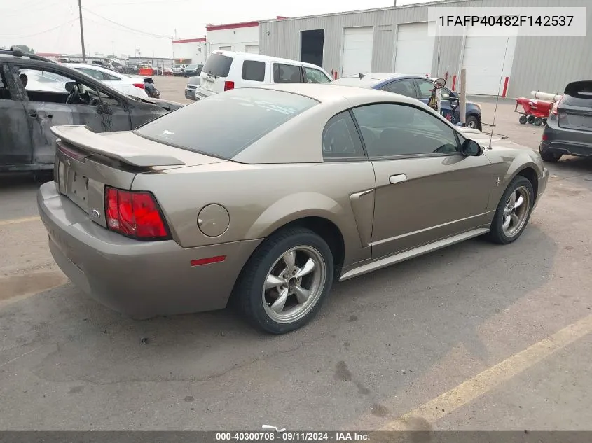 2002 Ford Mustang VIN: 1FAFP40482F142537 Lot: 40300708