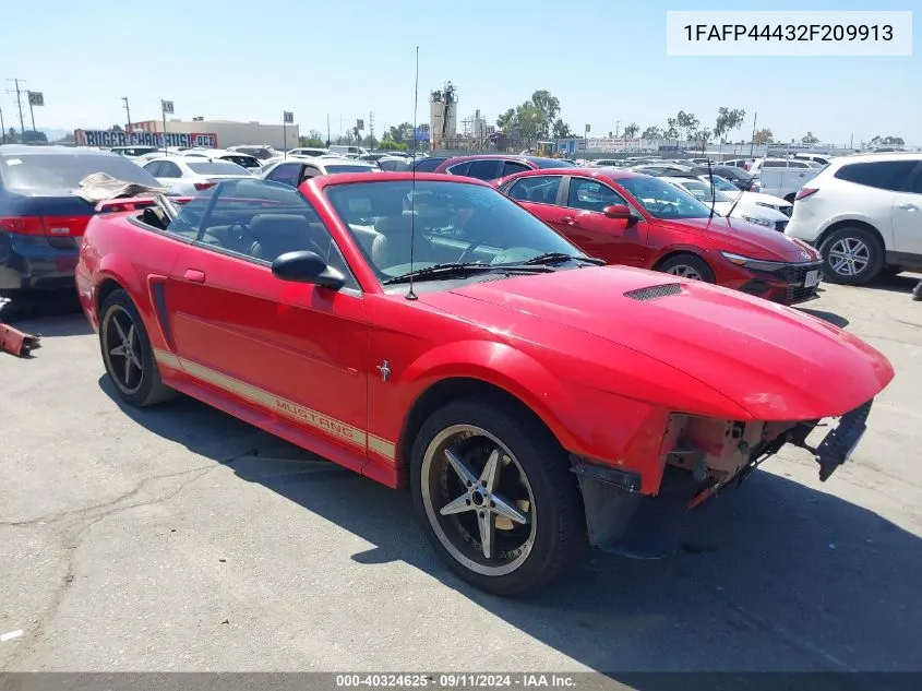 2002 Ford Mustang VIN: 1FAFP44432F209913 Lot: 40324625