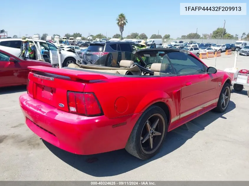 2002 Ford Mustang VIN: 1FAFP44432F209913 Lot: 40324625