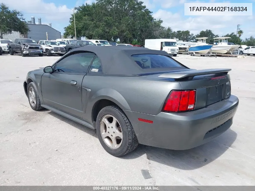 2002 Ford Mustang VIN: 1FAFP44402F168334 Lot: 40327176